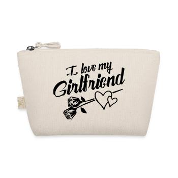i love my girlfriend design - Bio-Täschchen - Natur - Vorne