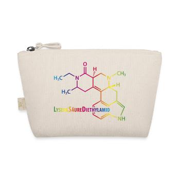LSD Strukturformel bunter Regenbogen Drogen Rausch - Bio-Täschchen - Natur - Vorne