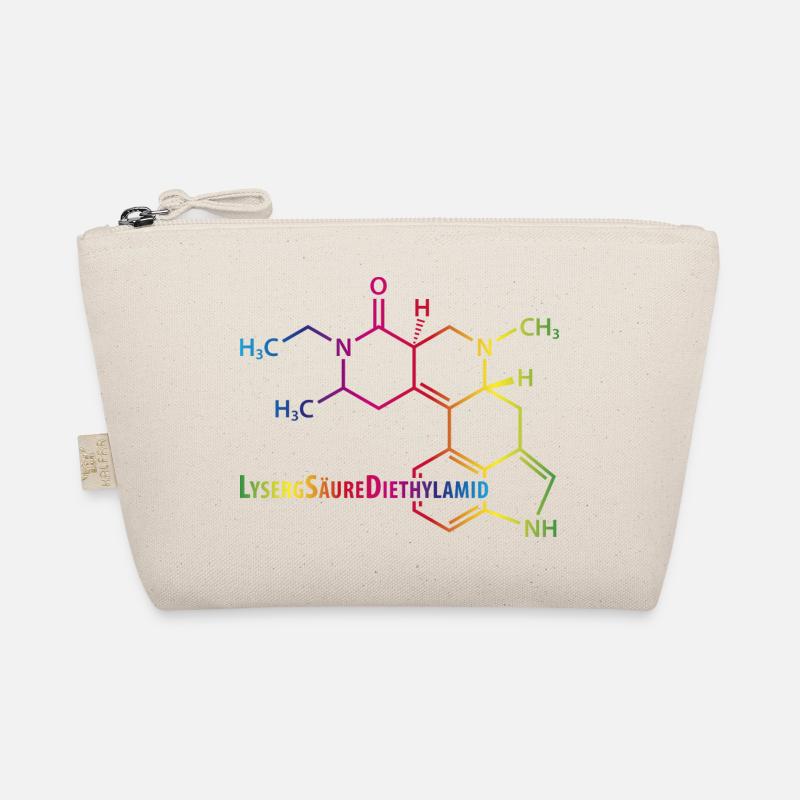 LSD Strukturformel bunter Regenbogen Drogen Rausch Bio-Täschchen