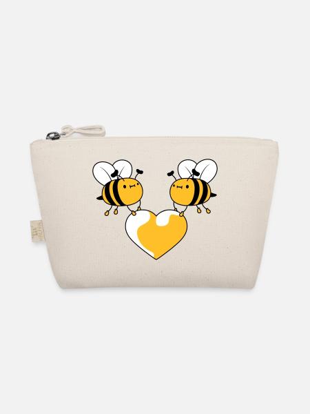 2 bees in love - Organic Pouch - nature - Front