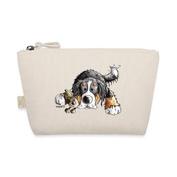 Berner Sennenhund knuddelt Teddy - Hund - Comic - Bio-Täschchen - Natur - Vorne