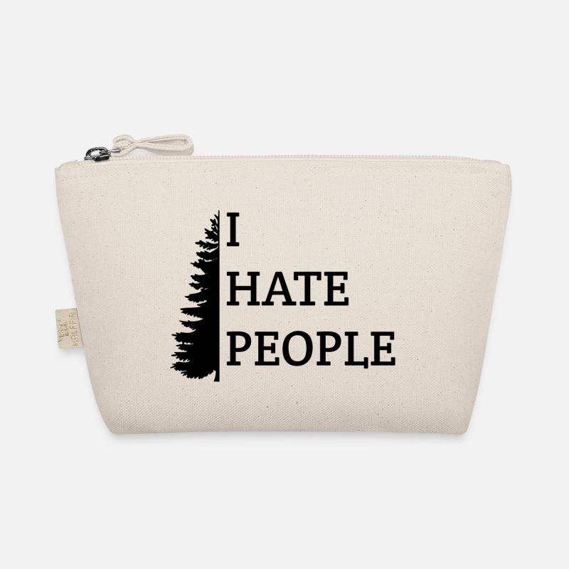I hate people. Ich hasse Menschen Bio-Täschchen