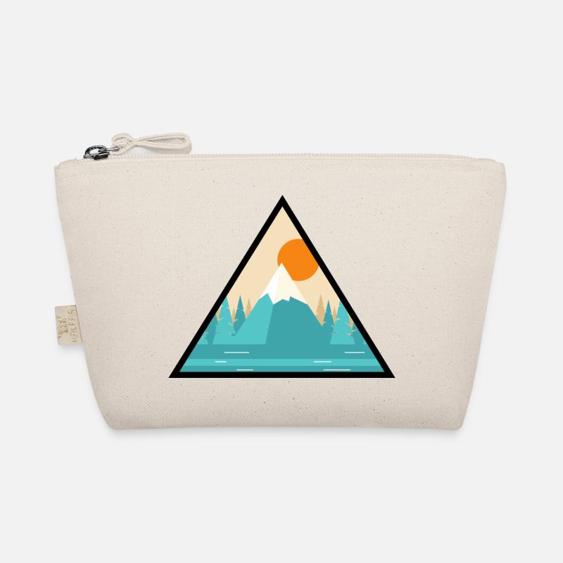 Mountains Nature Hiking Sunset triangular Organic Pouch