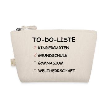 Kindergarten Grundschule To Do Liste schwarz - Bio-Täschchen - Natur - Vorne