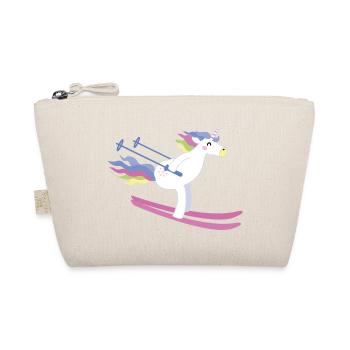 Unicorn on ski - Organic Pouch - nature - Front