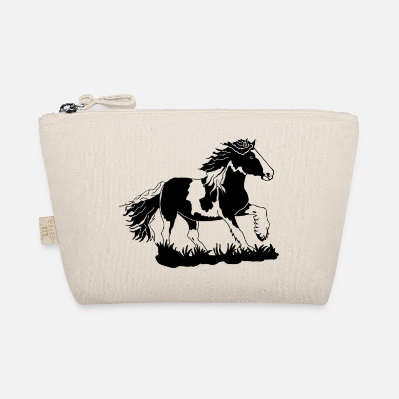 Noble Tinker galloping equestrian horses Organic Pouch