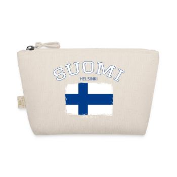 Finnland Flagge mit Helsinki Referenz - Bio-Täschchen - Natur - Vorne