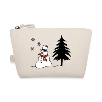 snowman - Organic Pouch - nature - Front