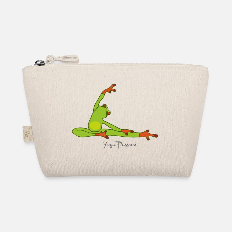 Frosch-Yoga Leidenschaft - Bio-Täschchen - Natur