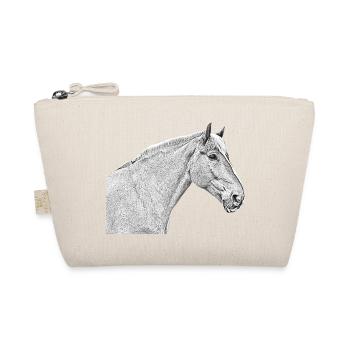 Horsehead horse dressage horse horse riding - Organic Pouch - nature - Front