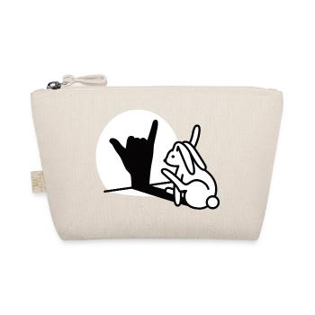 Rabbit hand shadow call you! mobile phone - Organic Pouch - nature - Front