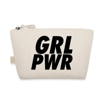 GRL PWR | Bold Minimalist Feminist  - Organic Pouch - nature - Front