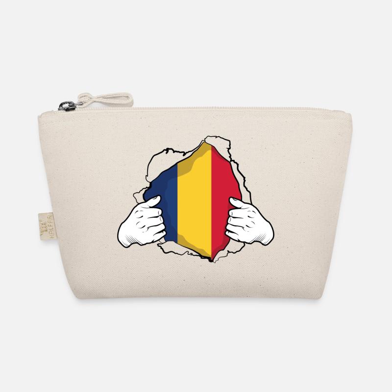 Drapeau de la Roumanie Idée de cadeau roumain roumain Cool Trousse biologique