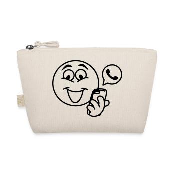 Stick tête avec un téléphone et texte pop-up berich - Trousse biologique - nature - Devant