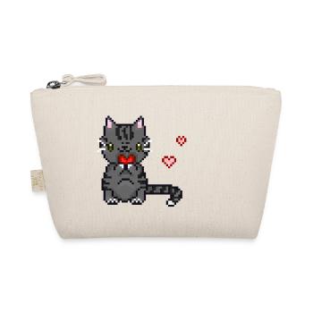 Katze mit Herz - Bio-Täschchen - Natur - Vorne