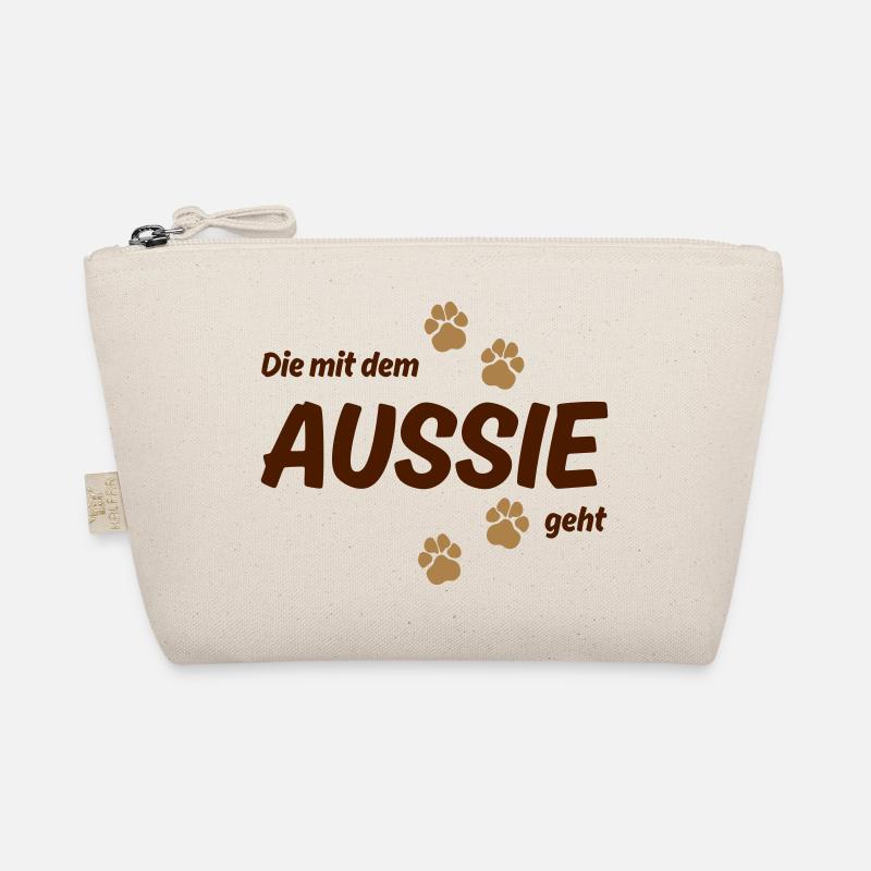 Die mit dem Aussie geht - Hundepfoten - Bio-Täschchen - Natur