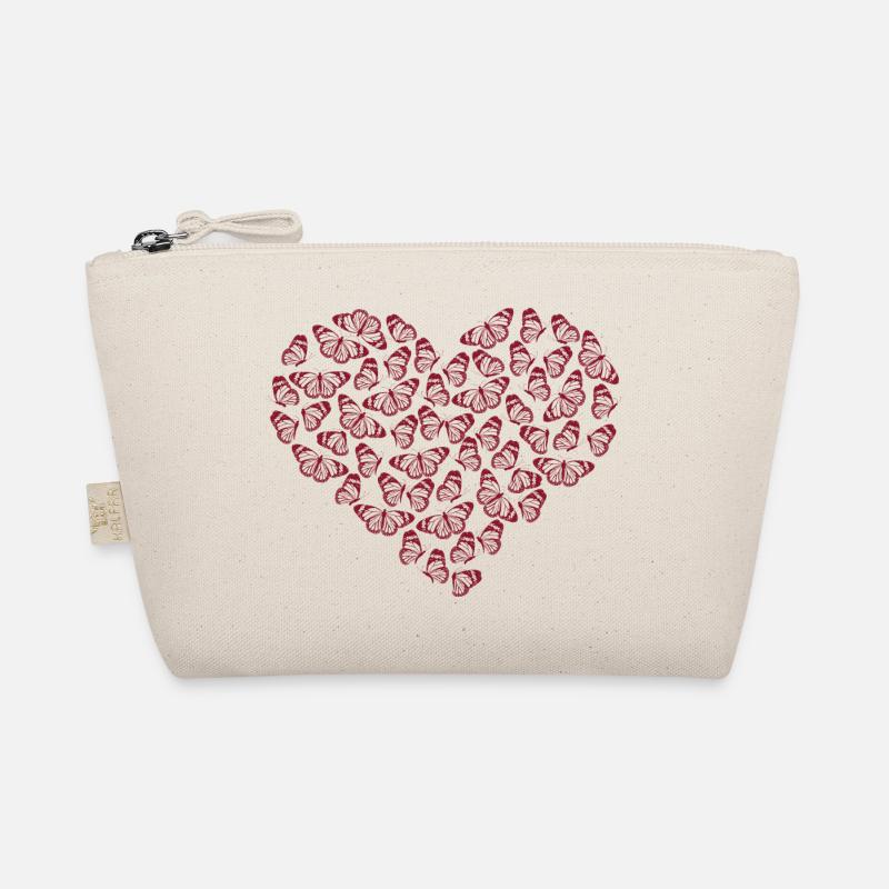 butterfly heart - Bio-Täschchen - Natur