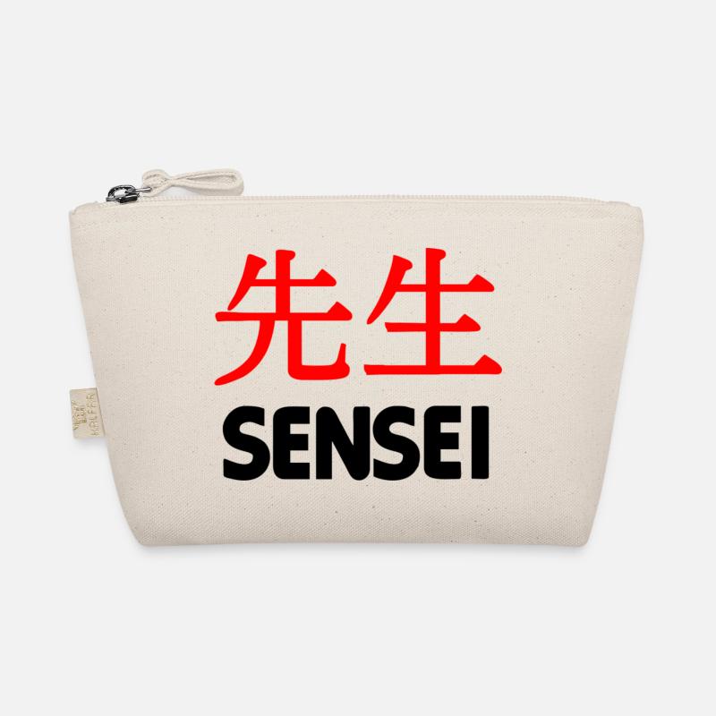 Teacher or master in kanji script text 'Sensei Organic Pouch