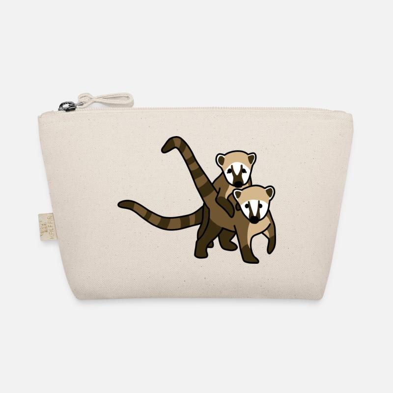 Coati Tier T-Shirt - Bio-Täschchen - Natur