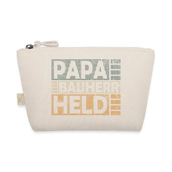 Builder Papa Hero Saying Funny for Topping-out Ceremony - Organic Pouch - nature - Front