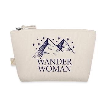 Wander woman Travel Adventure Camping Gift - Organic Pouch - nature - Front