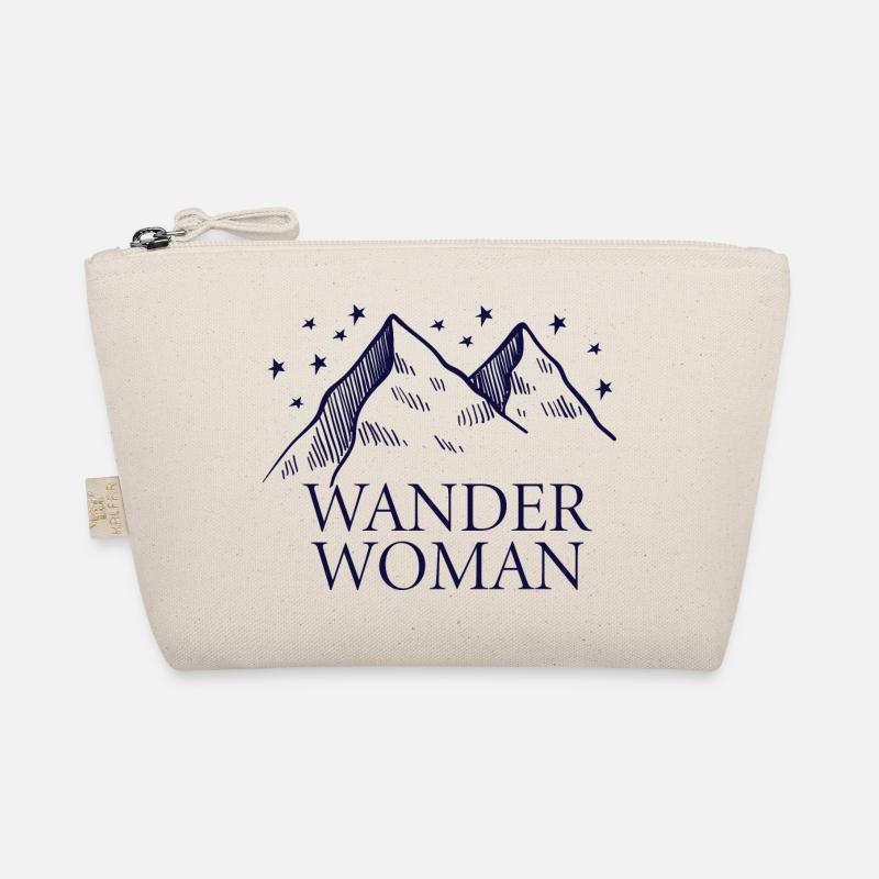 Wander woman Reise Abenteuer Camping Geschenk - Bio-Täschchen - Natur