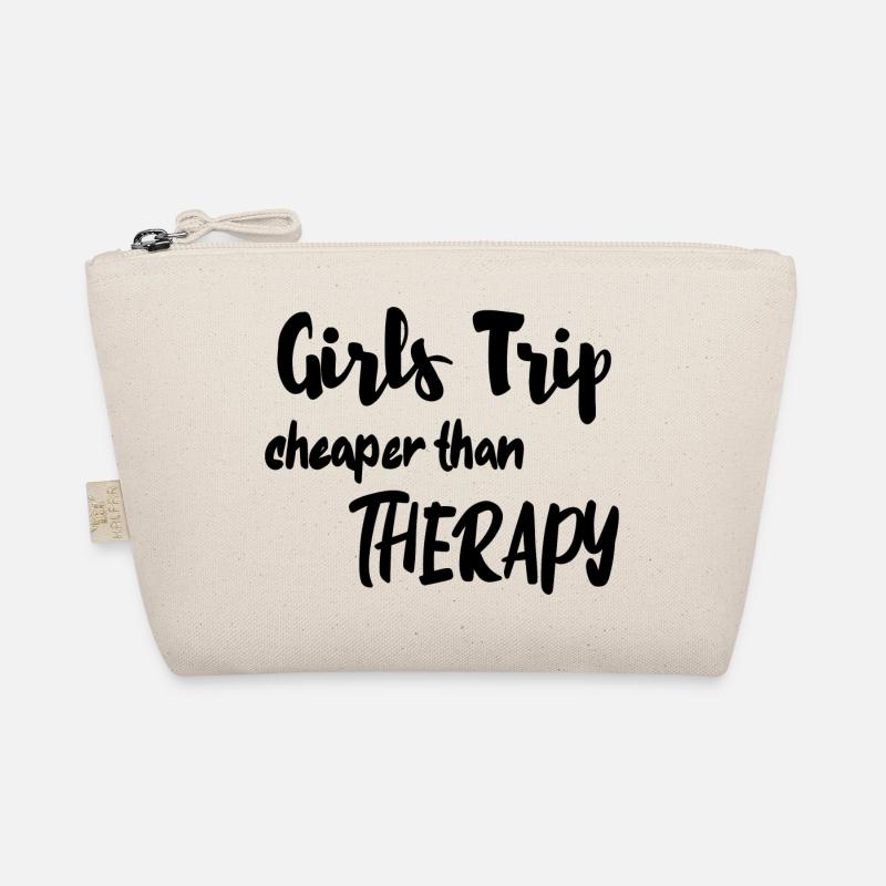 Girls trip cheaper than therapy - Bio-Täschchen - Natur