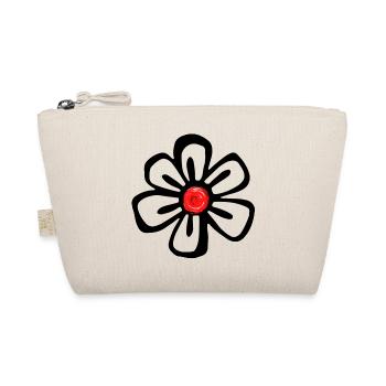 A black flower to dress your desires- Kook Art - Organic Pouch - nature - Front