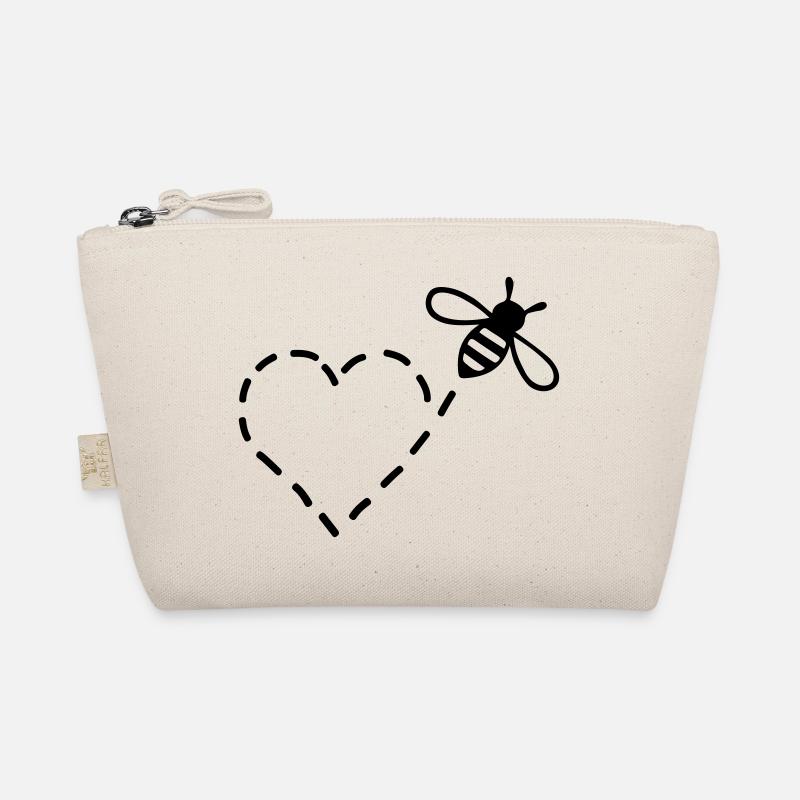 Biene mit Herz-Flugbahn Bio-Täschchen