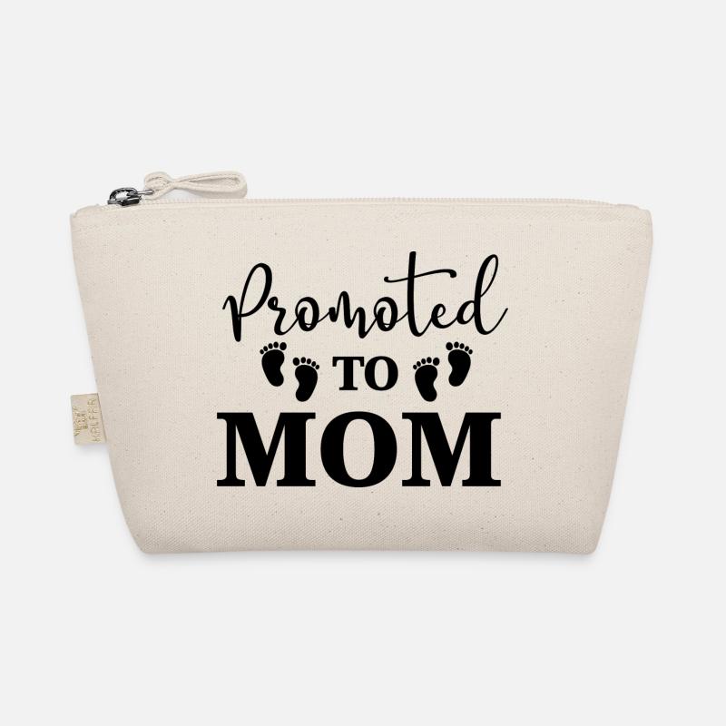 Promoted to MOM - Bio-Täschchen - Natur