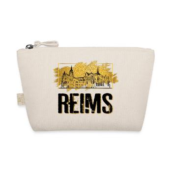 Reims Frankreich Stadt Skyline Heimat Liebe Gold - Bio-Täschchen - Natur - Vorne