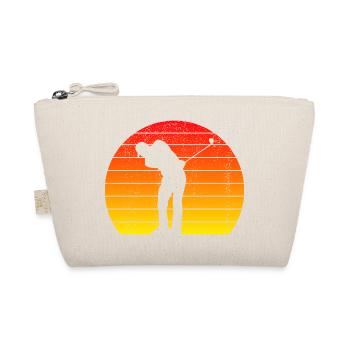 Golfer Golfball Retro Golf Golfspieler Vintage - Bio-Täschchen - Natur - Vorne