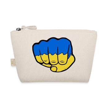Ukraine Flagge Faust - Bio-Täschchen - Natur - Vorne