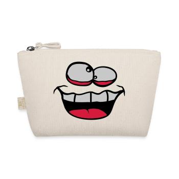 Visage fou qui plisse les yeux - Trousse biologique - nature - Devant