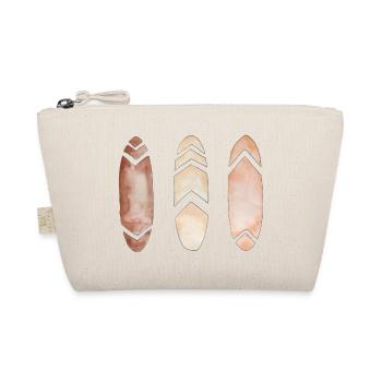 Surfbrett SUP-Board Wasserfarben Beige Braun - Bio-Täschchen - Natur - Vorne
