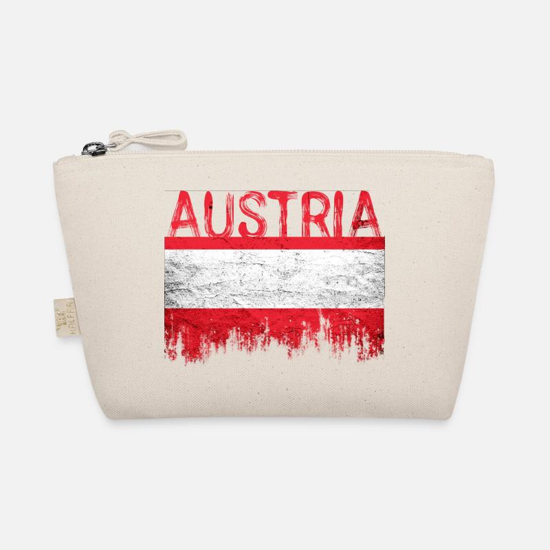Australischer Flaggenstil mit city Silhouette - Bio-Täschchen - Natur