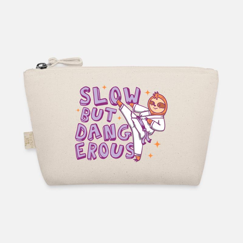 Slow but dangerous Karate Sloth Organic Pouch