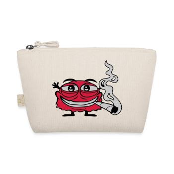 Weed smoking funny monster - Organic Pouch - nature - Front