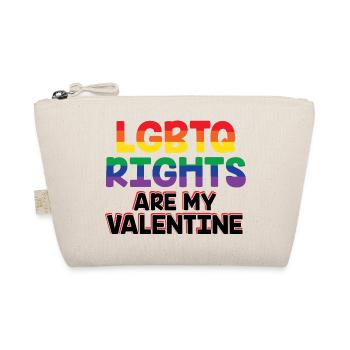 Rights Are My Valentine Lgbtq Diversity Rainbow Li - Bio-Täschchen - Natur - Vorne