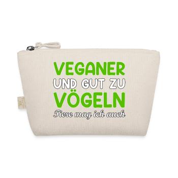 Veganer veggie Tierfreund Spruch Geschenk - Bio-Täschchen - Natur - Vorne
