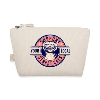 SUPPORT YOUR LOCAL STREET CATS - Organic Pouch - nature - Front