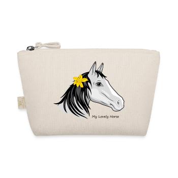 Portrait d’un cheval avec un lys dans sa crinière - Trousse biologique - nature - Devant
