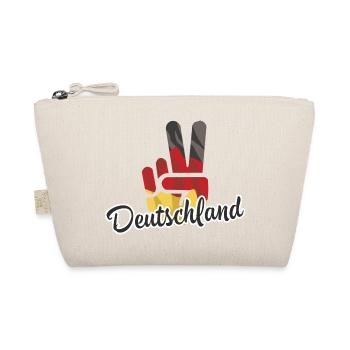 Victory Sieg Hand Deutschland - Bio-Täschchen - Natur - Vorne