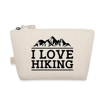 I Love Hiking Graphic Trekking Outdoor Mountaineer - Bio-Täschchen - Natur - Vorne