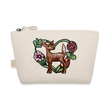 Cute Fawn Art - Organic Pouch - nature - Front