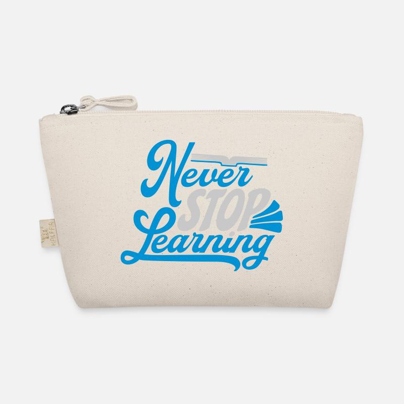 never stop learning quote Organic Pouch
