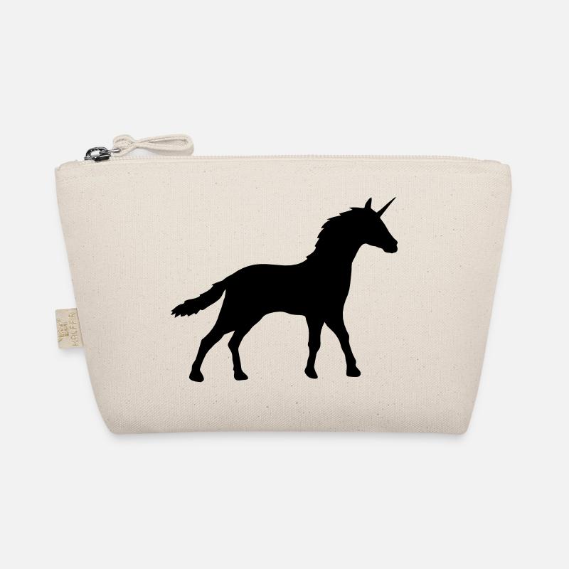 Silhouette Einhorn Umriss Schatten Bio-Täschchen