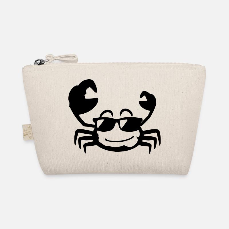 Krebs Krabbe mit Sonnenbrille - Bio-Täschchen - Natur