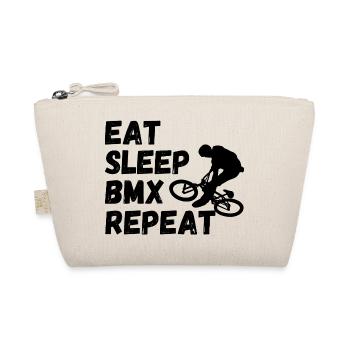eat sleep bmx repeat - Radsport-Humor - Bio-Täschchen - Natur - Vorne