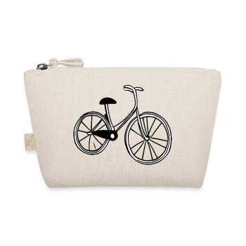 Bicycle Doodle Bicycles Cycling Silhouette 2 - Organic Pouch - nature - Front